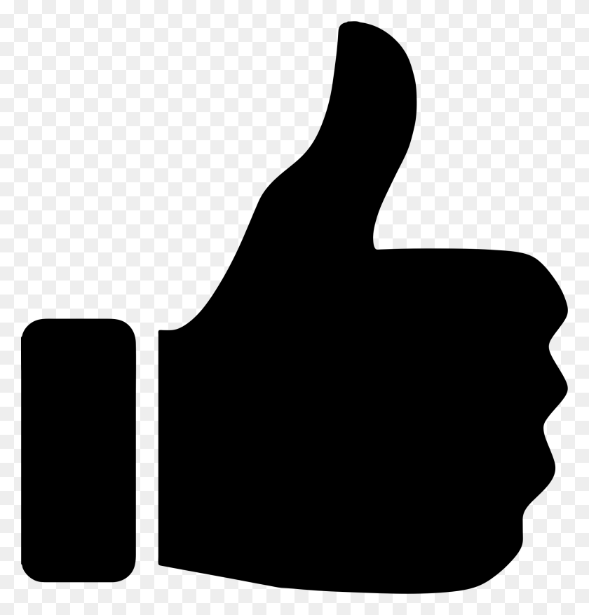 2124x2226 Thumbs Up Silhouette Icons Png - Thumb Up PNG