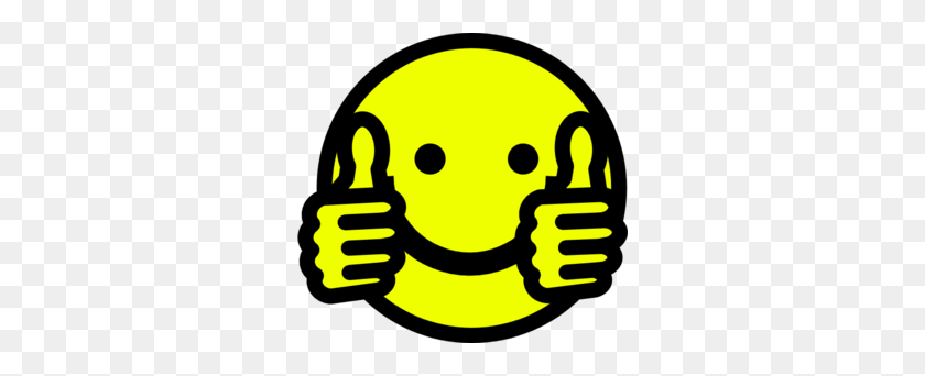 300x282 Thumbs Up Smiley Clip Art Over Passes Smiley - Smiley Clipart Free