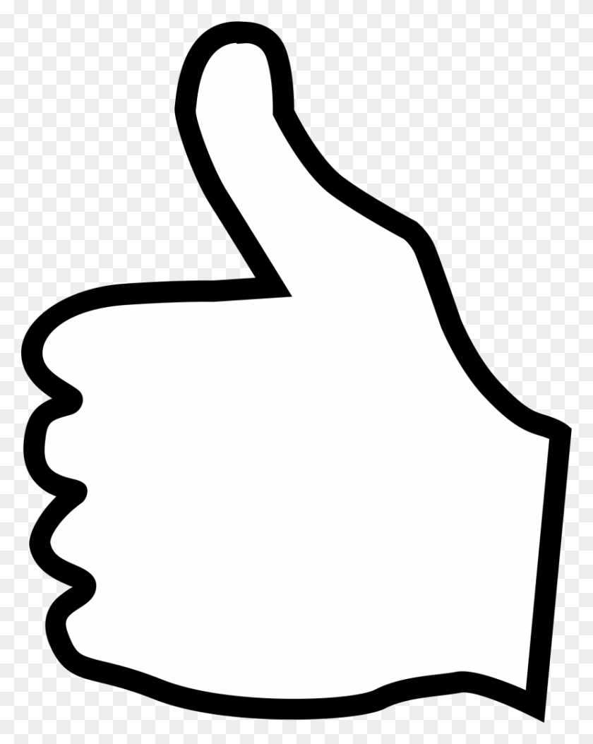 830x1058 Thumbs Up Thumb Clipart Clipart - Thumbs Up Clipart Blanco Y Negro