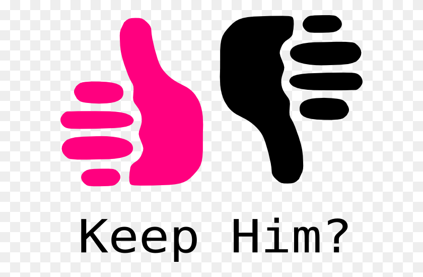 600x489 Thumbs Up Thumbs Down Pink And Black Clipart - Thumbs Up And Down Clipart