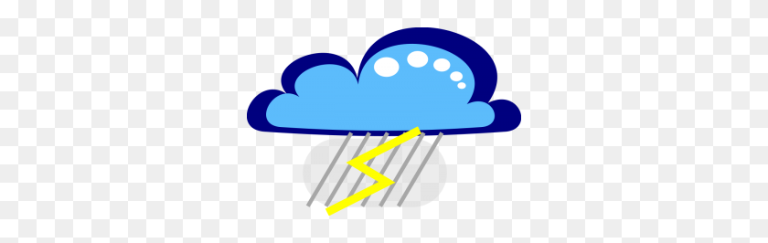 300x206 Thunder Clip Art Download - Inclement Weather Clipart