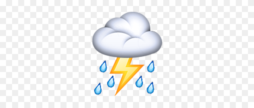 300x300 Thunder Cloud And Rain Emojis !!! Emoji, Cloud - Cloud Emoji PNG
