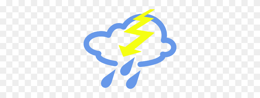 300x259 Thunder Storms Weather Symbol Clip Art - Thunderstorm Clipart