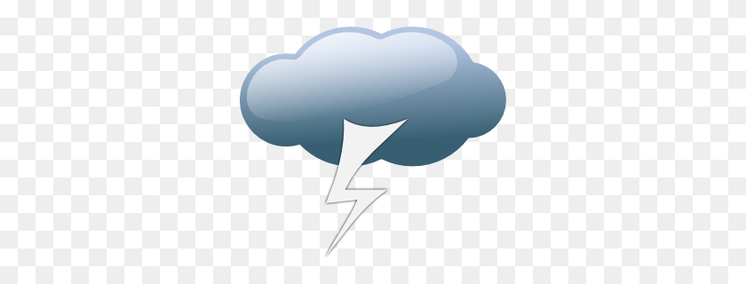 300x260 Thunderstorm Clipart Animated - Stormcloud Clipart