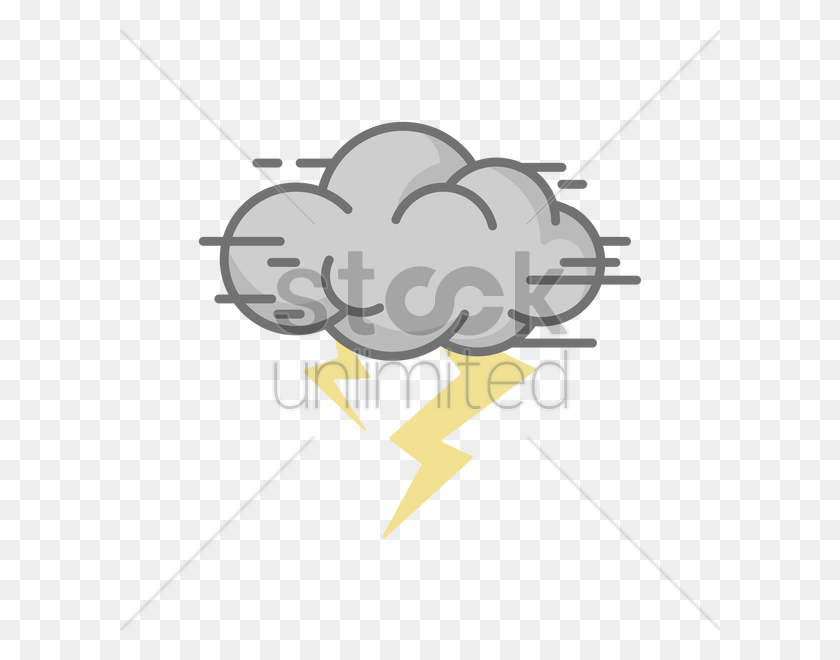 600x600 Thunderstorm Vector Image - Rainstorm Clipart