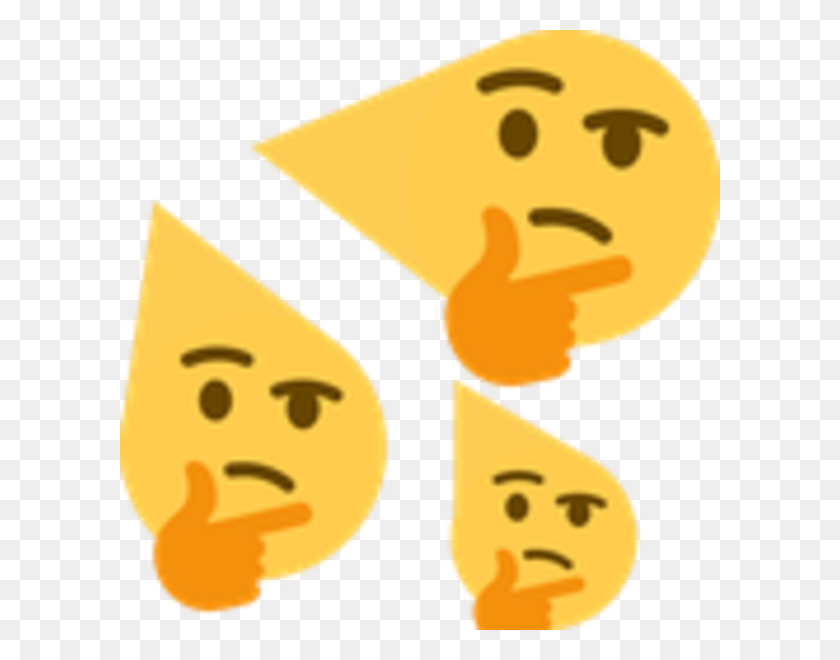 600x600 Thweating Thinking Face Emoji Know Your Meme - Смайлы Facebook В Формате Png
