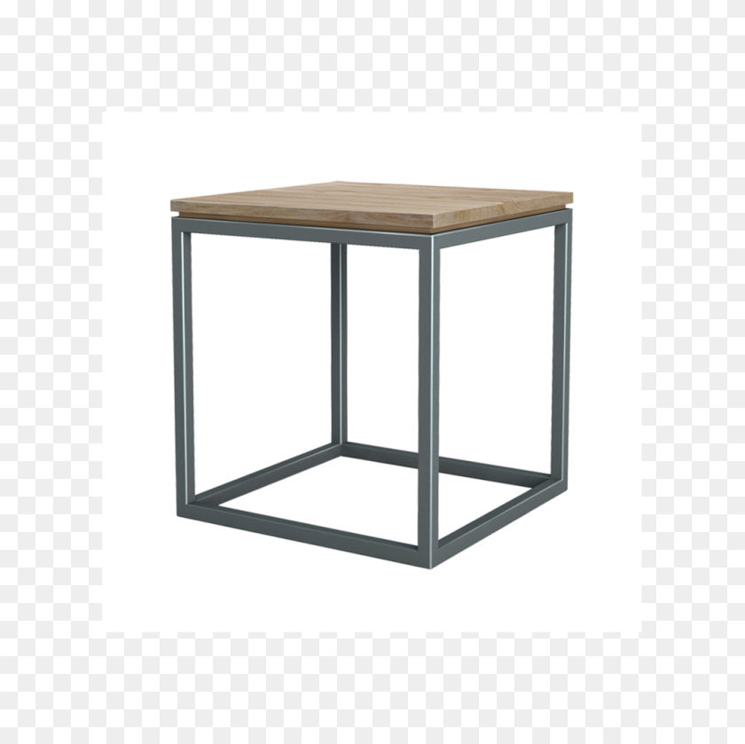 1000x1000 Ti End Table Teak, Iron Furniture And Iron - End Table PNG