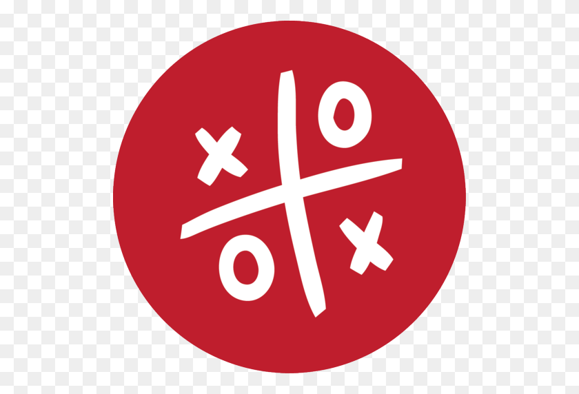512x512 Tic Tac Toe Game Red Icon - Tic Tac Toe PNG