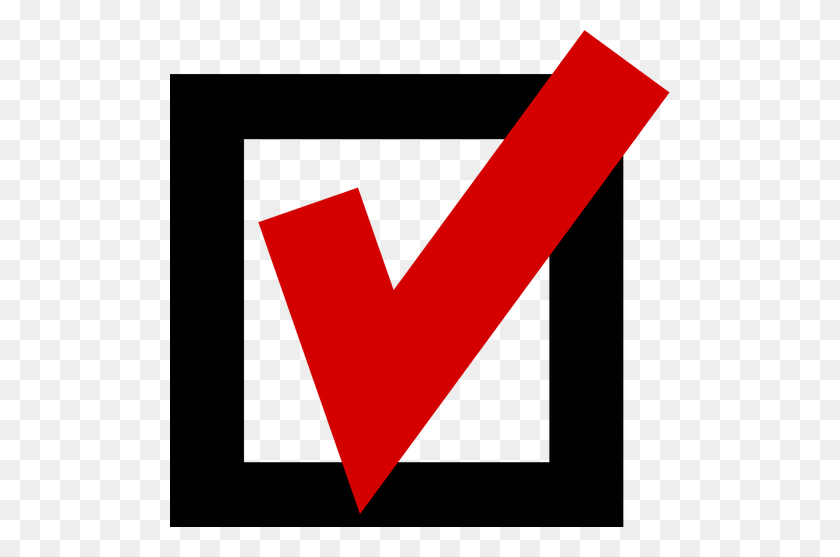 500x497 Ticked Yes Voting Sign Vector Drawing - Vote Clipart
