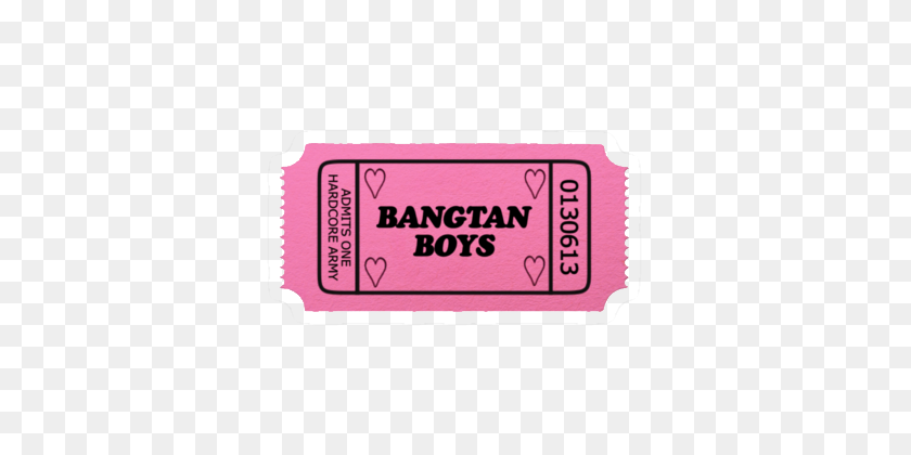 375x360 Билет Бц Поп Bangtan Bangtanboys Png Милый Розовый - Билет Png