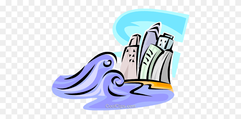 480x356 Tidal Waves Royalty Free Vector Clip Art Illustration - Waves Clipart PNG