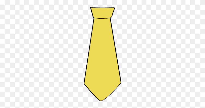 154x386 Tie Clipart Yellow - Black Tie Clipart