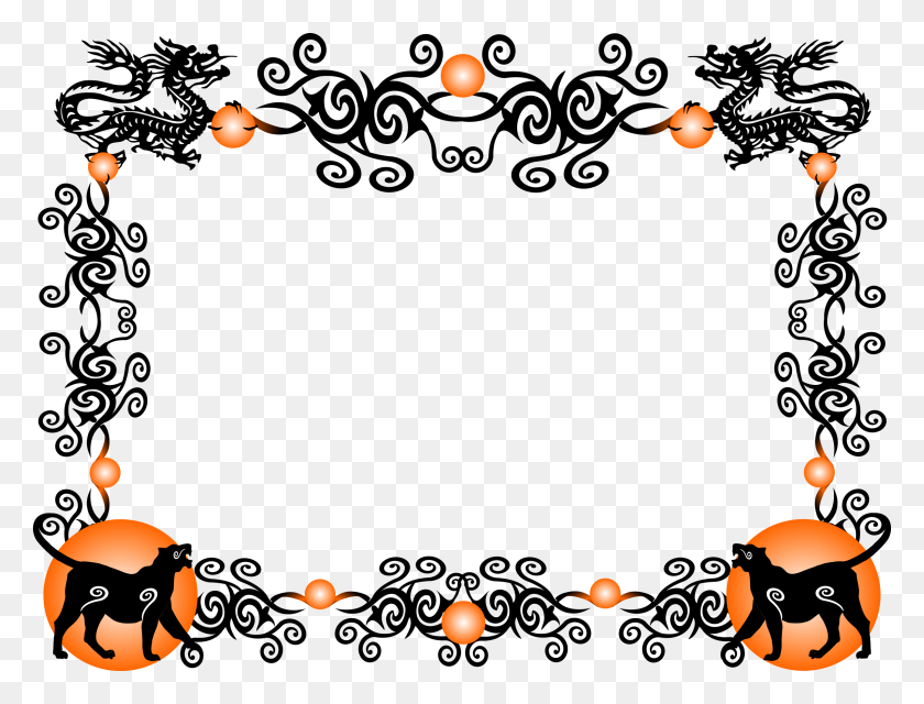 2400x1787 Tiger Border Icons Png - Tiger Silhouette PNG