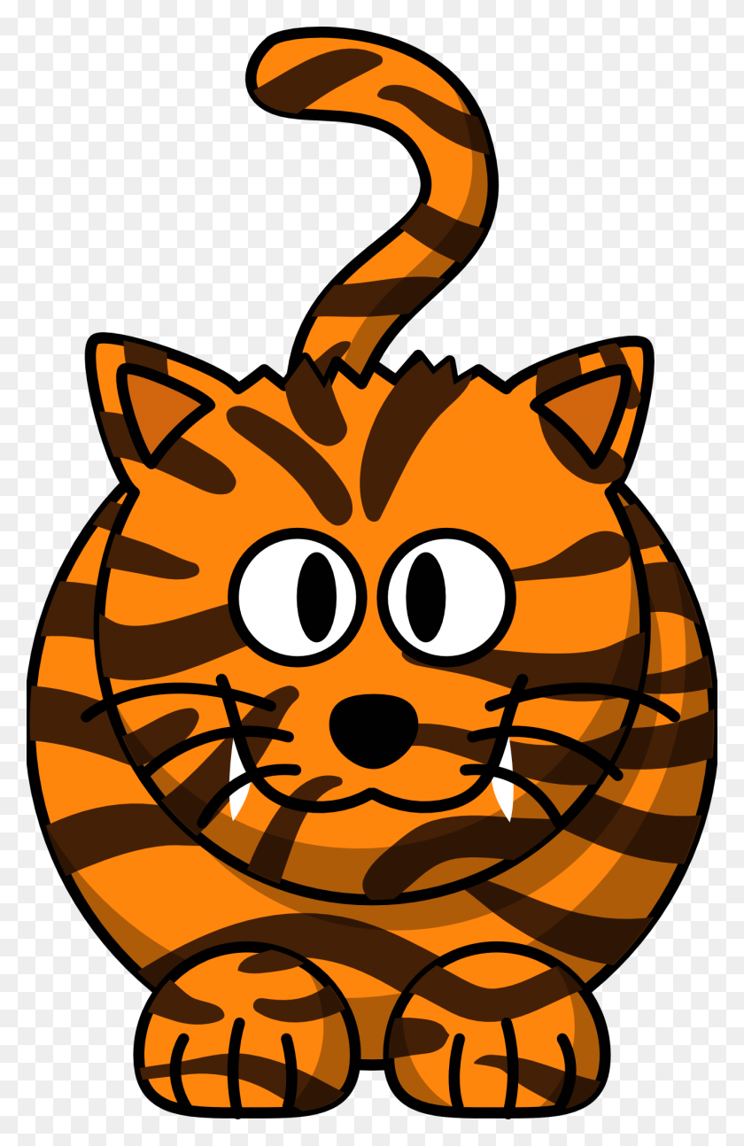 1331x2106 Tiger Cartoon Png Clipart - Tiger Silhouette PNG