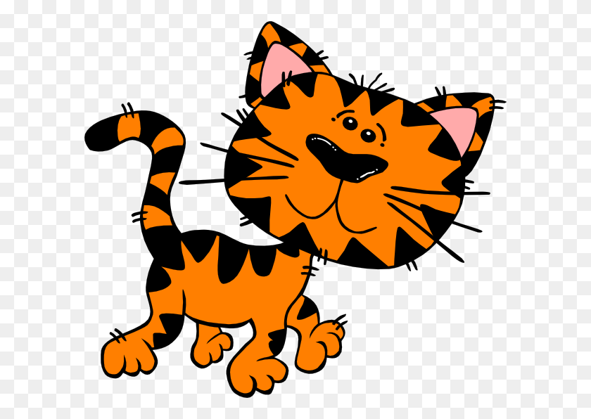 600x536 Тигр Кошка Клипарт, Исследуйте Картинки - Полосатый Кот Клипарт