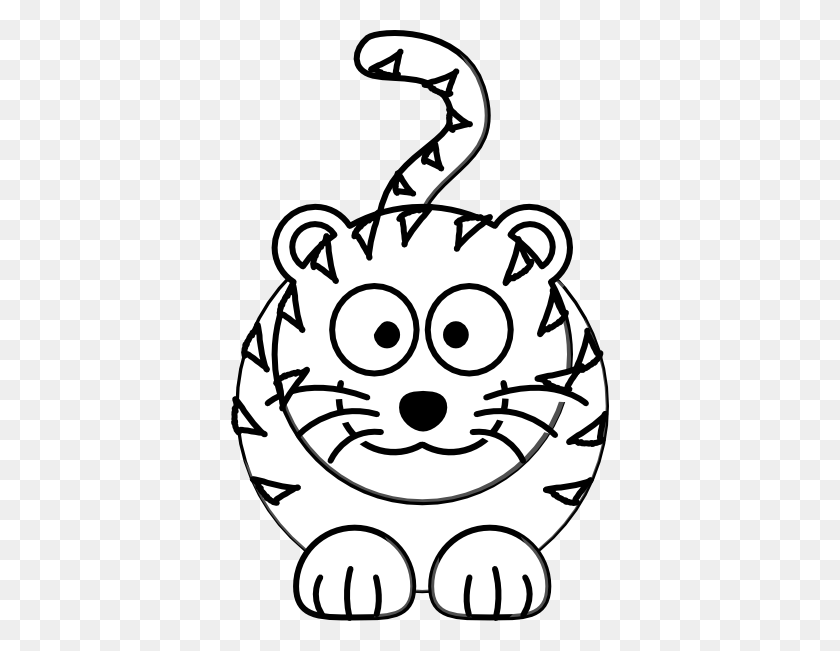 378x591 Tiger Clipart Black And White - Paw Patrol Clipart Black And White