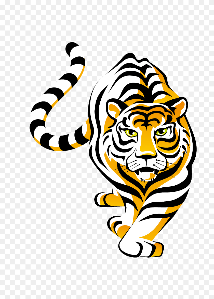 744x1116 Tiger Clipart Cooking - Tiger Face PNG