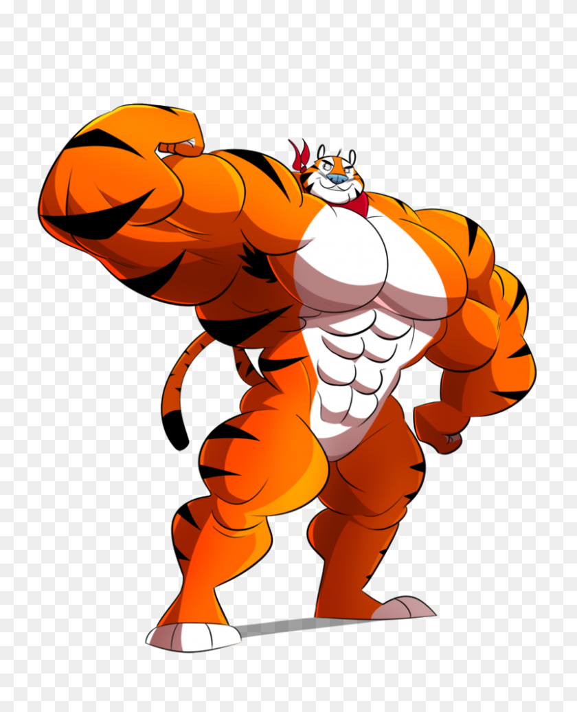 799x1000 Tiger Clipart Muscle - Tiger Head Clipart