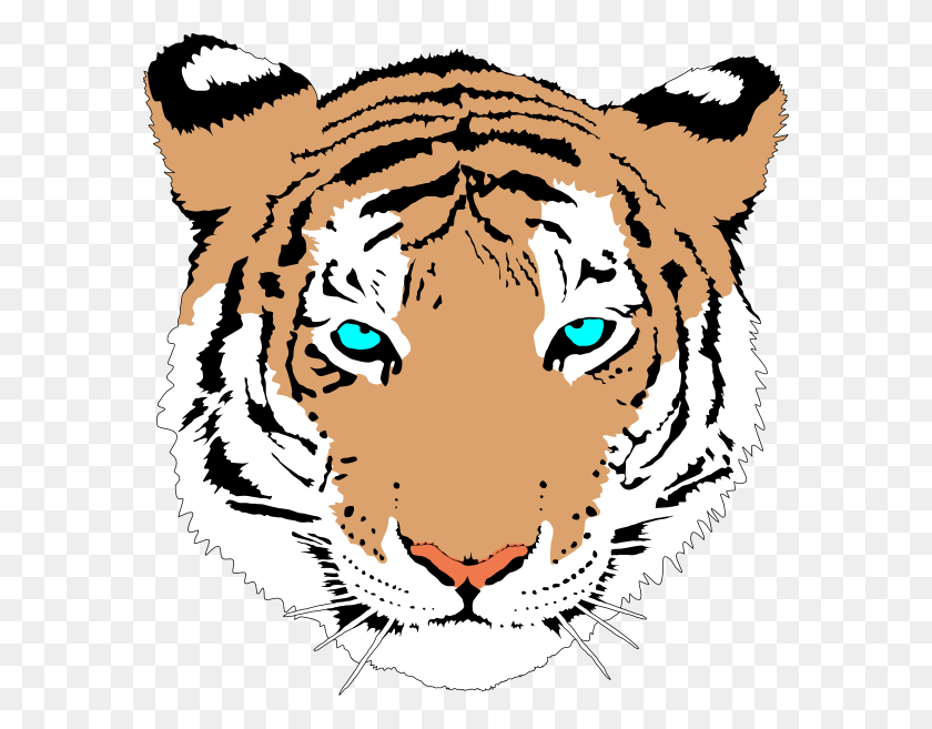582x597 Тигр Лицо Картинки - Тигр Клипарт