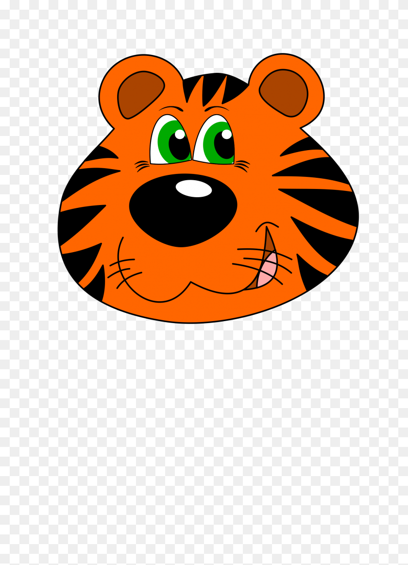 1697x2400 Tiger Face Vector Clipart Image - Tiger Face PNG