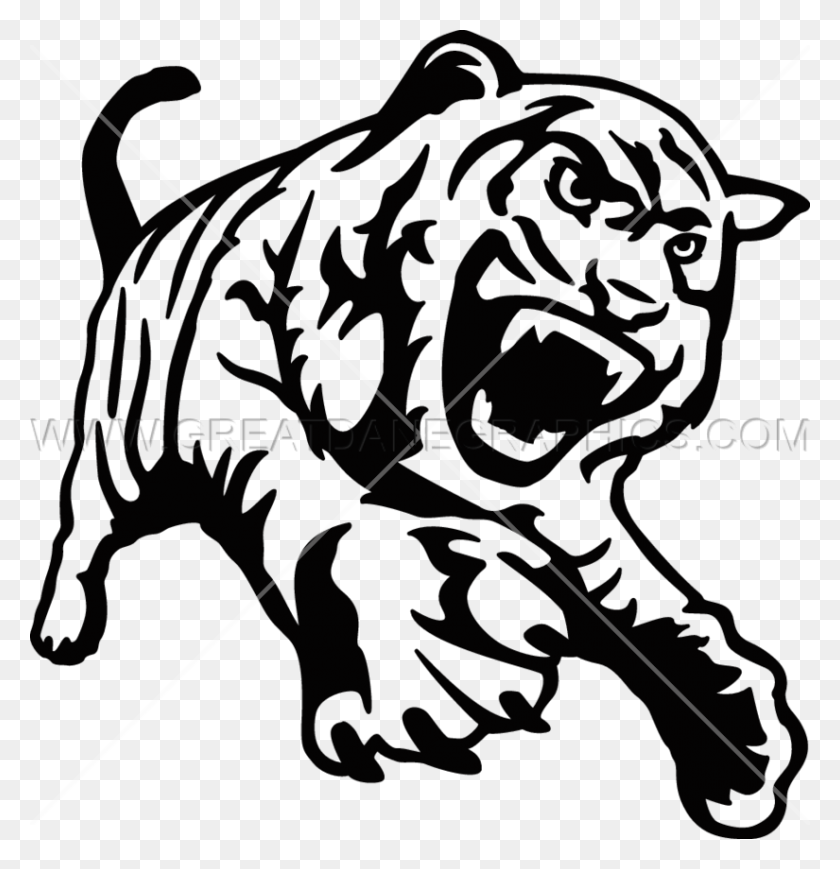 825x856 Tiger Full Body Production Ready Artwork For T Shirt Printing - Lsu Tiger Clipart