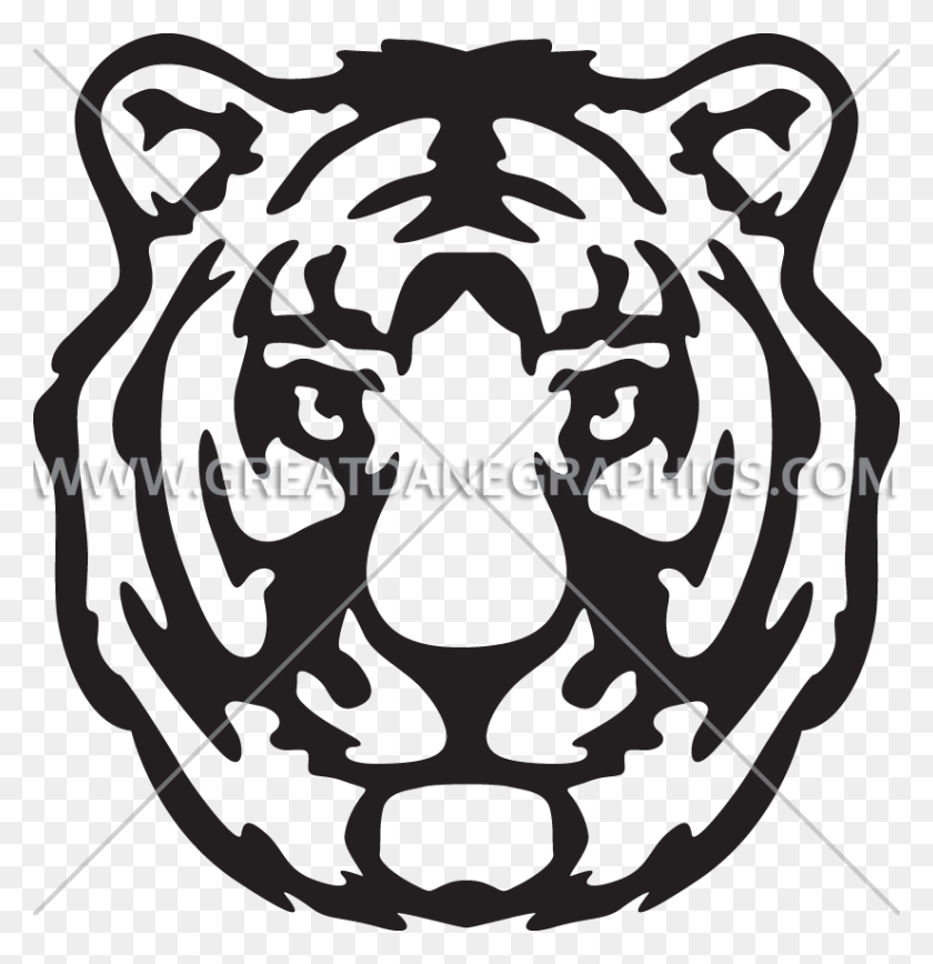 825x855 Arte Listo Para La Producción De La Mascota De La Cabeza Del Tigre Para La Impresión De La Camiseta - Clipart De La Mascota Del Tigre