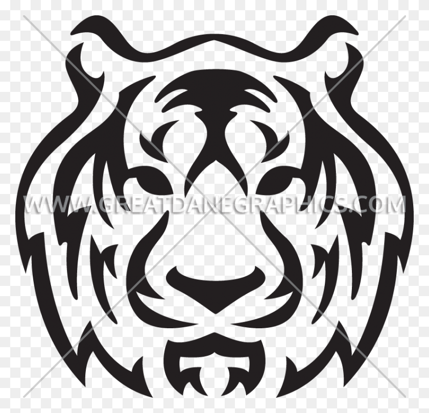 825x793 Ilustraciones Listas Para La Producción De Tiger Head Para La Impresión De Camisetas - Tiger Head Png