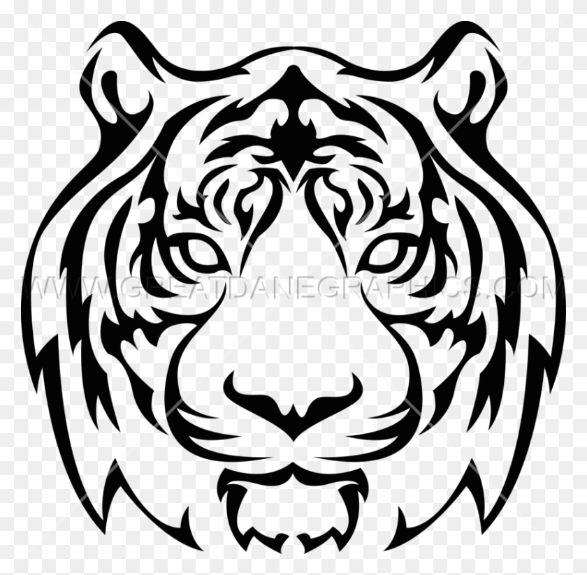 Tiger Head Production Ready Artwork For T Shirt Printing - White Tiger ...