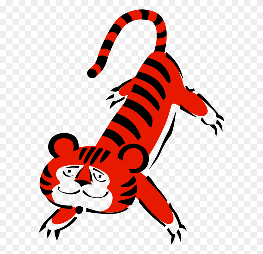 592x750 Тигр Лев Животное Кошка Мультфильм - Бесплатный Клипарт Тигр