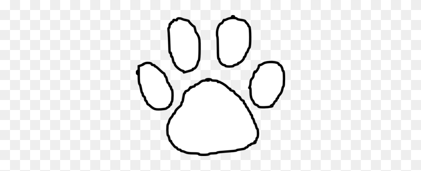 298x282 Tiger Paw Print Outline Clip Art - Tiger Paw Clipart
