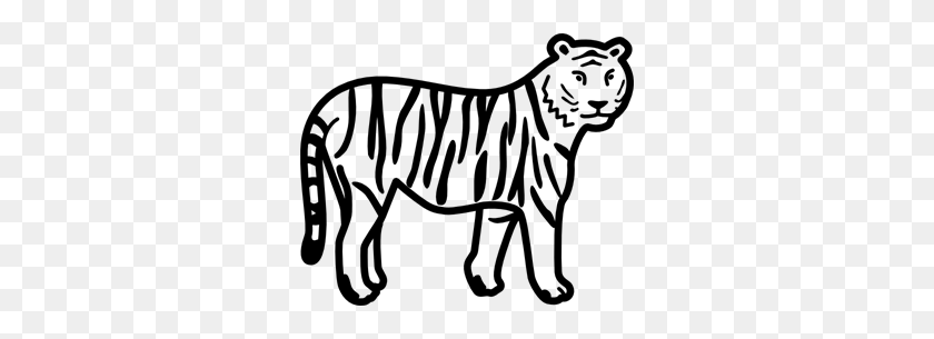 300x245 Tiger Png Images, Icon, Cliparts - Tiger Paw Clipart Black And White