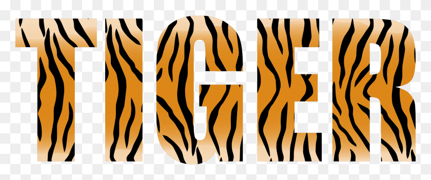 2264x846 Тигр Типография Иконки Png - Тигровые Полосы Png