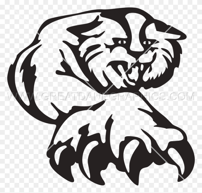 825x785 Tiger With Claw - Claw PNG