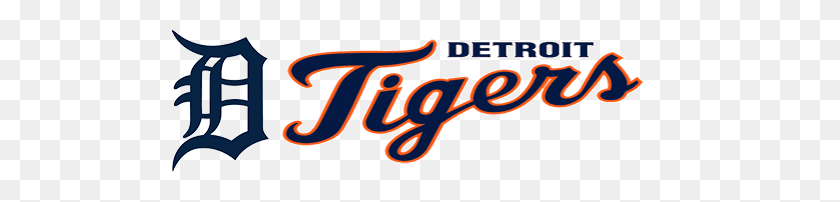 496x142 Ropa De Tigres - Logotipo De Los Tigres De Detroit Png