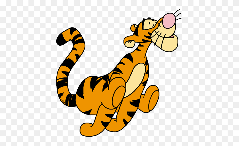 447x455 Tigger Bouncing Coloring Pages Happy Tigger Clipart Clipart Kid - Bounce Clipart