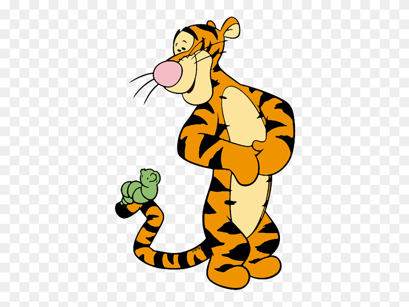 382x571 Tigger Group With Items - Tigger Clipart