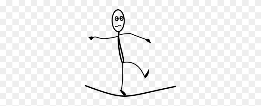 297x282 Tight Rope Walker Stickman Png, Clip Art For Web - Rope Frame Clipart