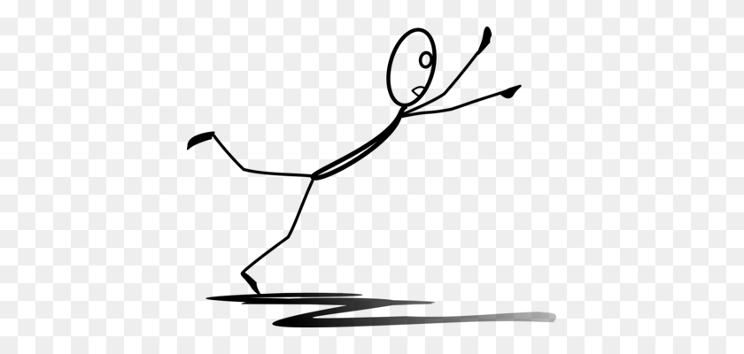 417x340 Tightrope Walking Circus Juggling Stick Figure - Tightrope Walker Clipart