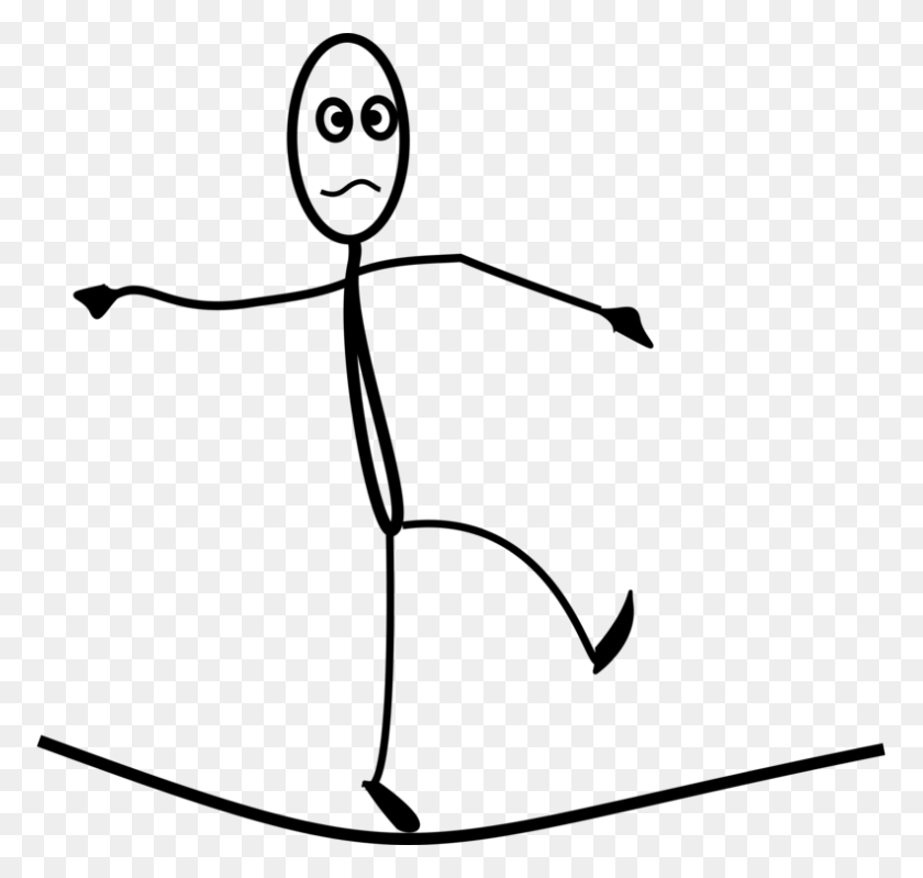 791x750 Tightrope Walking Circus Juggling Stick Figure - Missouri Outline Clipart