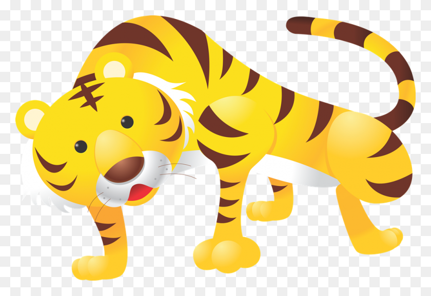 1000x663 Желтый Тигр - Тигровая Лапа Клипарт