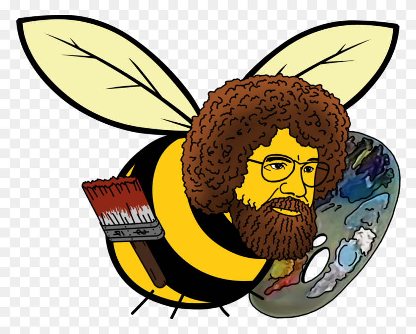 1024x808 Til There Is A Bob Ross Bee - Bob Ross PNG