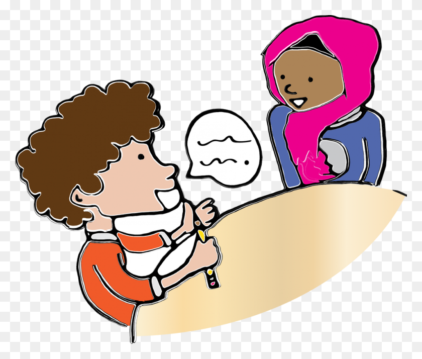953x800 Timed Pair Share - Students Sharing Clipart