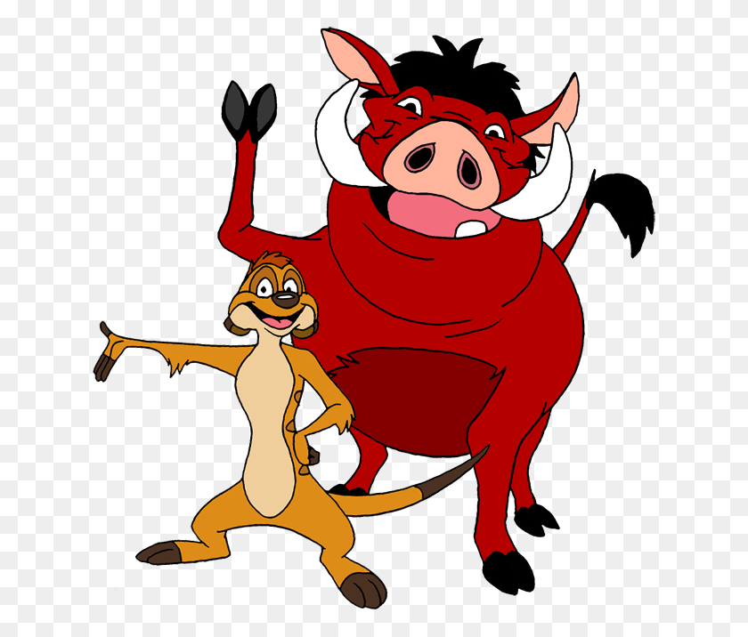 632x656 Timon And Pumbaa Are An Animated Meerkat And Warthog Duo - Mufasa Clipart