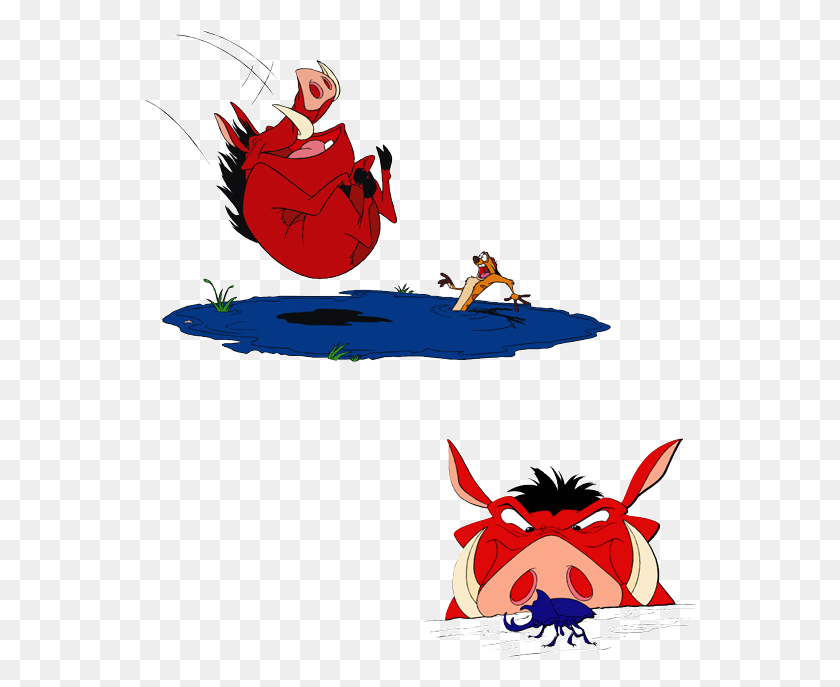 555x627 Timon And Pumbaa Characters - Timon And Pumbaa Clipart