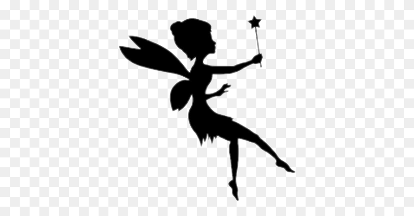 362x379 Tinkle Fairy Fairies Wand Magic Wings Fly Star Queen - Fairy Silhouette PNG