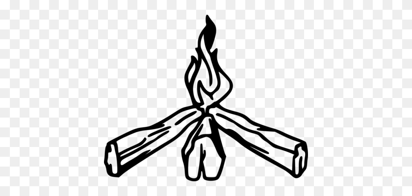416x340 Tipi Campfire Camping Outdoor Cooking - Teepee Clipart Black And White