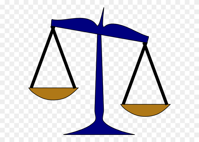 600x540 Tipped Scale Clipart, Balancing Scale Clipart - Legal Scales Clipart