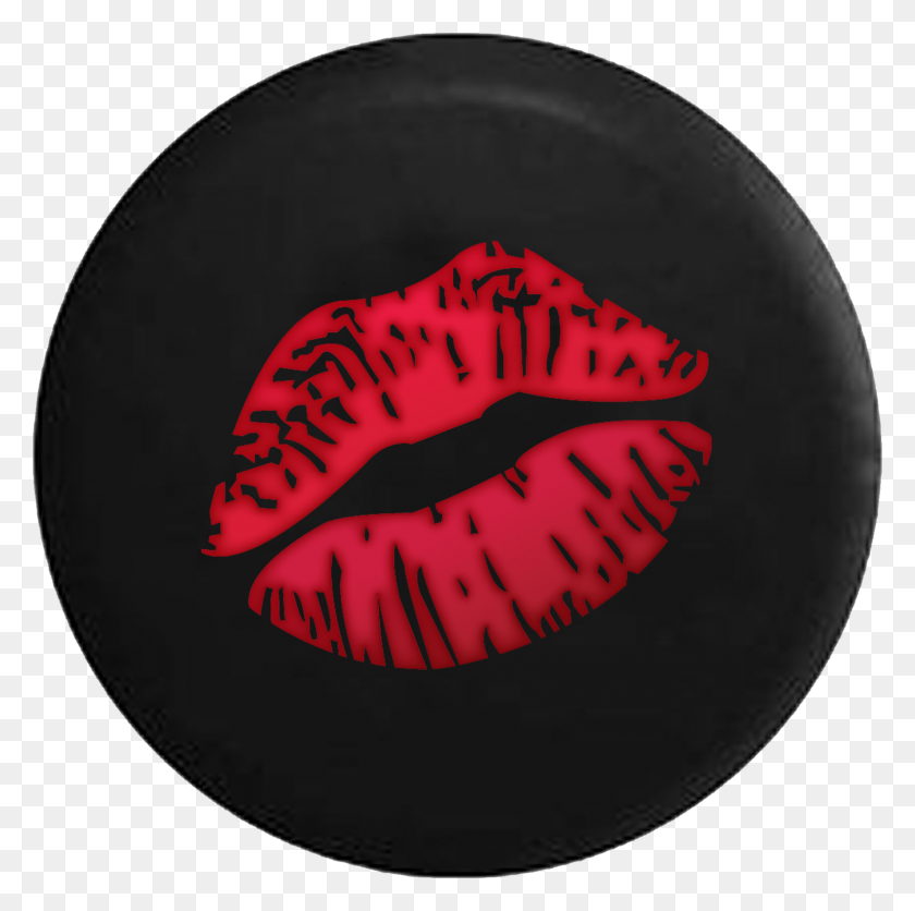 1728x1721 Tire Cover Pro Lipstick Print Red Lips Tirecoverpro - Lip Print PNG