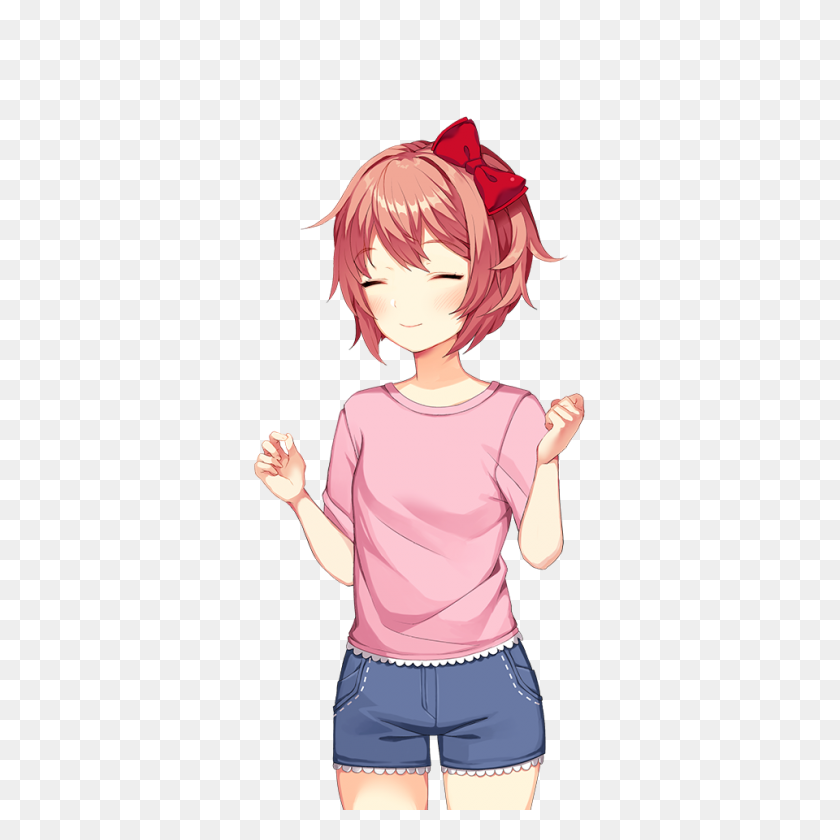 960x960 Tired Of Memeing Today Here Is A Happy Sayori Ddlc - Anime Mouth PNG