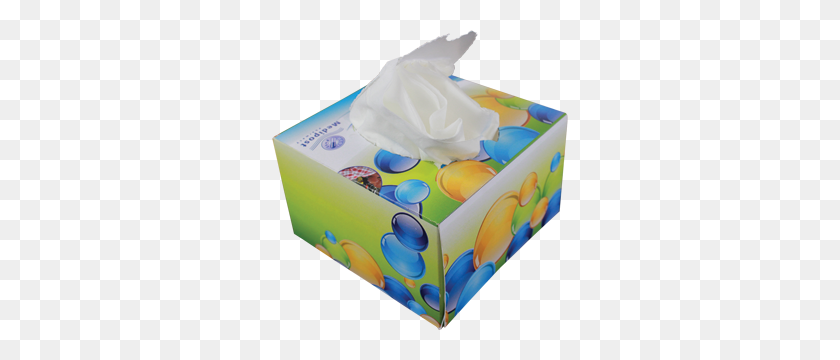 296x300 Tissue Box With Ful Colour Sticker - Tissue Box PNG